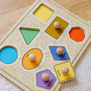 Geometric Shapes Deluxe Jumbo Peg Puzzle - 8 Pieces T8
