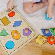 Geometric Shapes Deluxe Jumbo Peg Puzzle - 8 Pieces T8