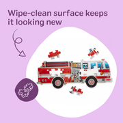 Giant Fire Truck Floor Puzzle - 24 Pieces C3