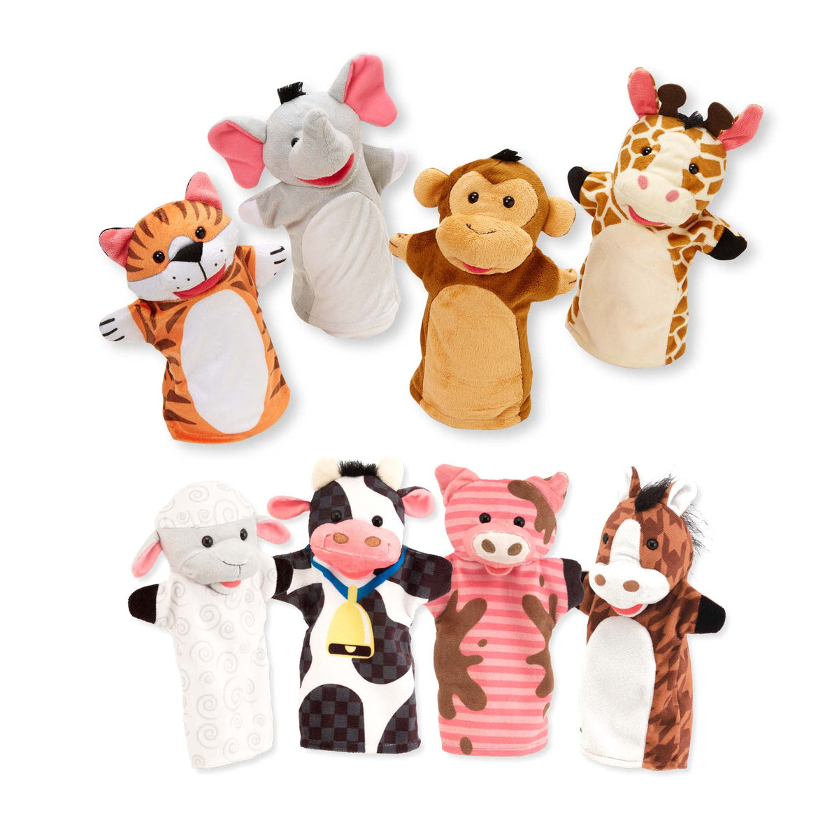 Hand Puppet 2-Pack: Farm Friends, Zoo Friends D2