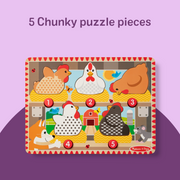 Happy Hens Push to Pop Puzzle W8