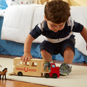 Horse Carrier Wooden Vehicles Play Set H0