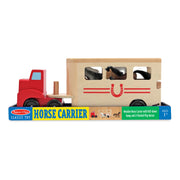 Horse Carrier Wooden Vehicles Play Set H0
