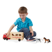 Horse Carrier Wooden Vehicles Play Set H0