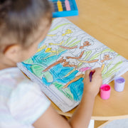 Jumbo 50-Page Kids' Coloring Pad - Horses, Hearts, Flowers, and More U3