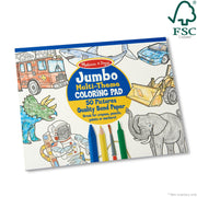 Jumbo 50-Page Kids' Coloring Pad - Space, Sharks, Sports, and More O4