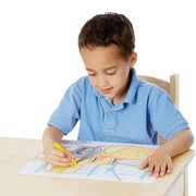 Jumbo 50-Page Kids' Coloring Pad - Space, Sharks, Sports, and More O4