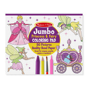Jumbo Coloring Pad - Princess & Fairy X9