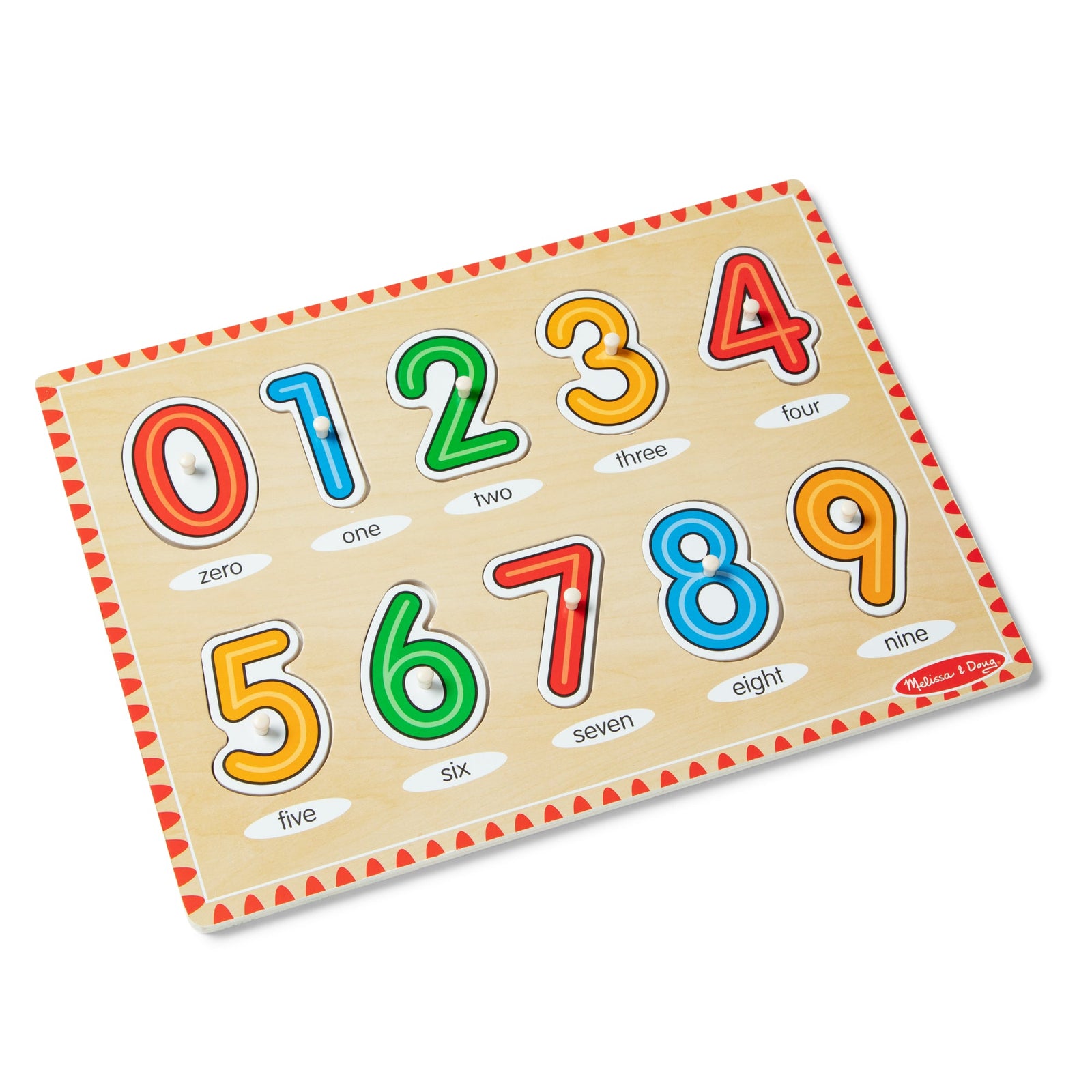Lift & See Numbers Peg Puzzle - 10 Pieces S1