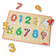 Lift & See Numbers Peg Puzzle - 10 Pieces S1