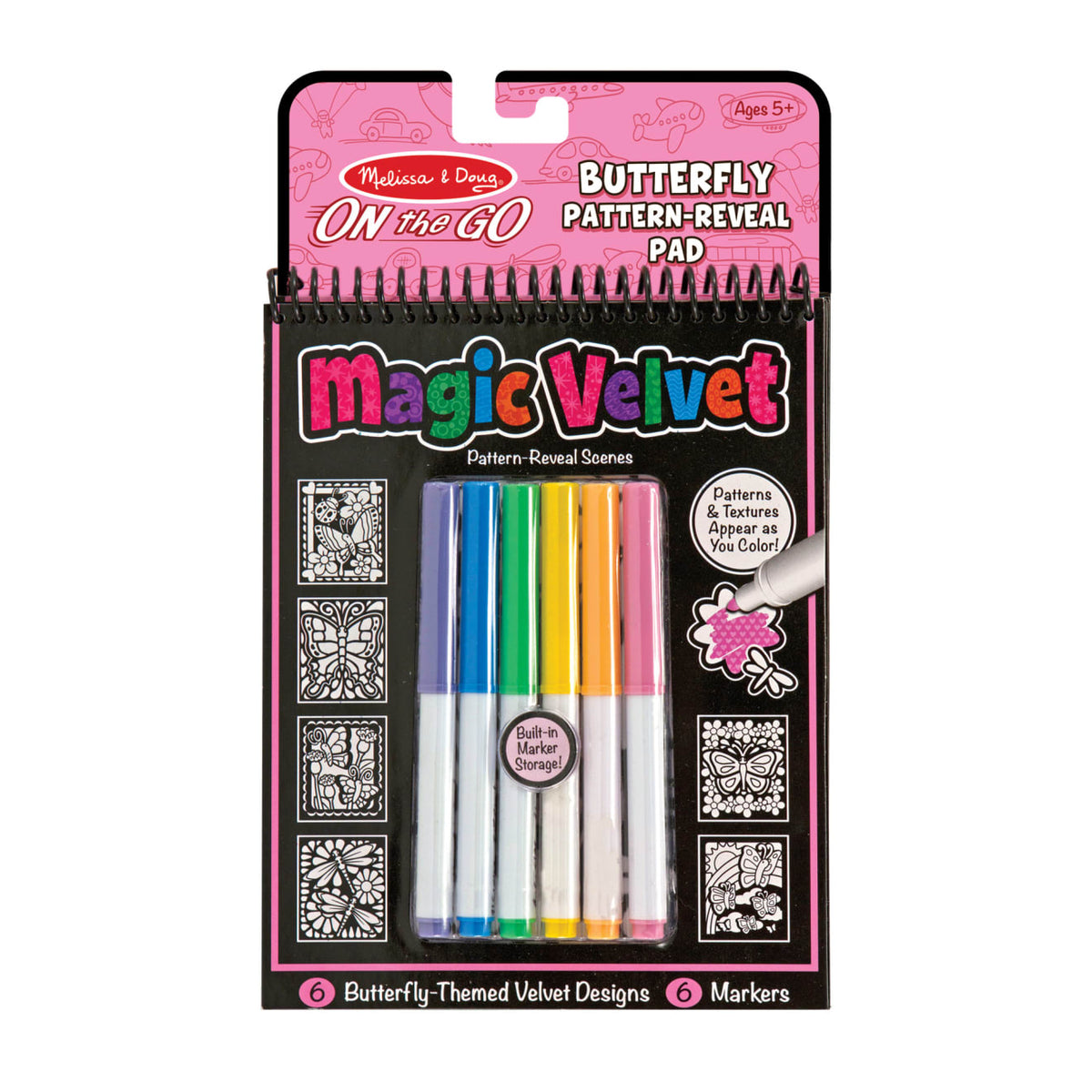Magic Velvet Butterfly Scenes - On the Go Travel Activity X6