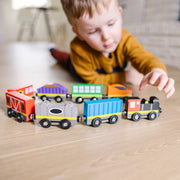 Magnetic Wooden Train Cars S1
