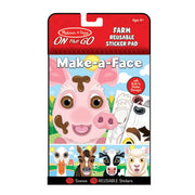 Make-a-Face – Farm Reusable Sticker Pad – On the Go Travel Activity G5