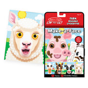 Make-A-Face Reusable Sticker Pad 3-Pack: Safari, Farm, Pets P7