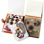 Make-a-Face – Safari Reusable Sticker Pad – On the Go Travel Activity S5