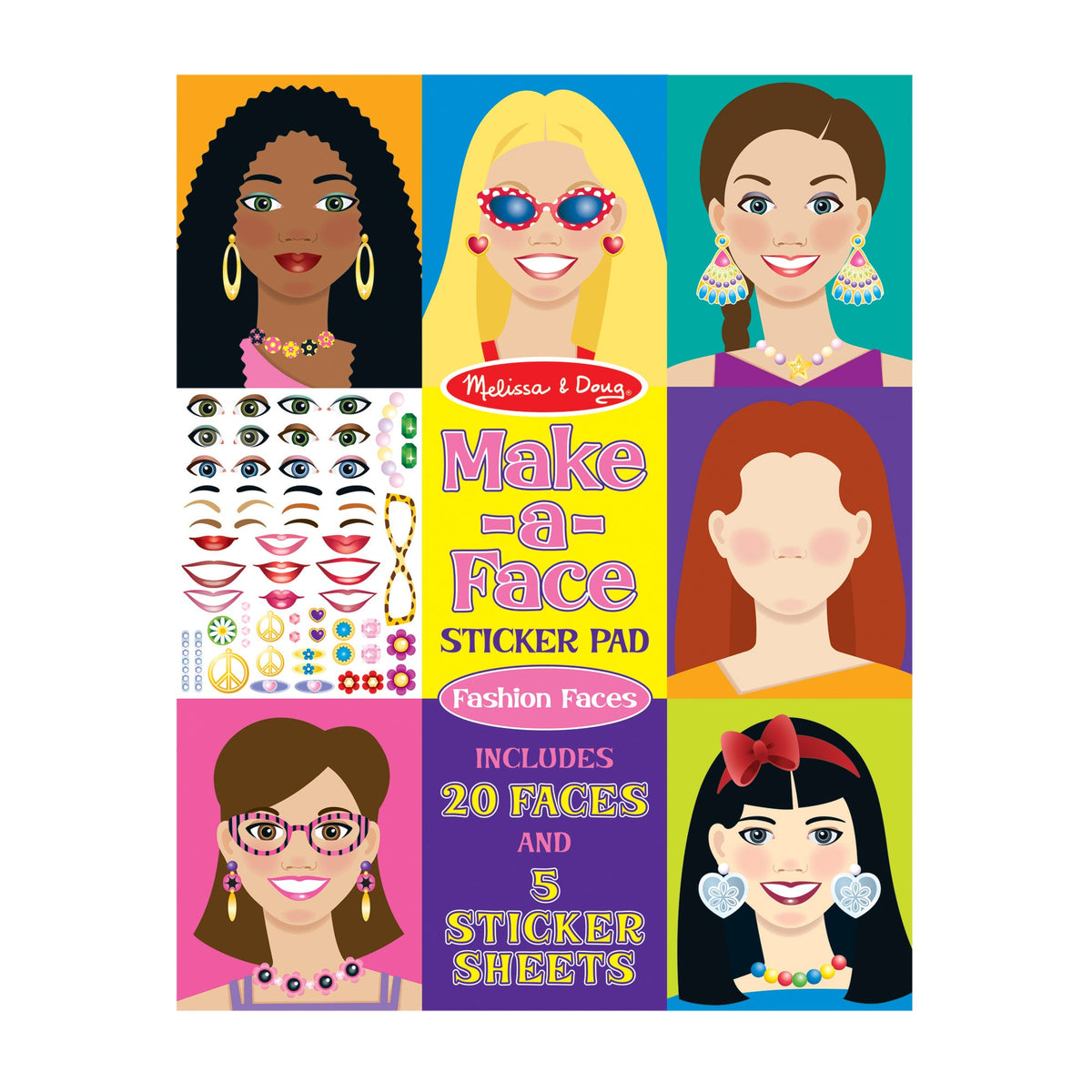 Make-a-Face Sticker Pad - Fashion Faces K1
