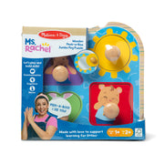 Ms. Rachel™ Wooden Peek-a-Boo Jumbo Peg Puzzle – 4 Pieces O6