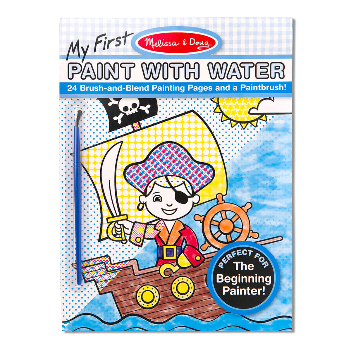 My First Paint With Water Kids' Art Pad With Paintbrush - Pirates, Space, Construction, and More U0