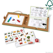 Natural Play: Play, Draw, Create Reusable Drawing & Magnet Kit – Farm M4