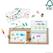 Natural Play: Play, Draw, Create Reusable Drawing & Magnet Kit – Ocean R6