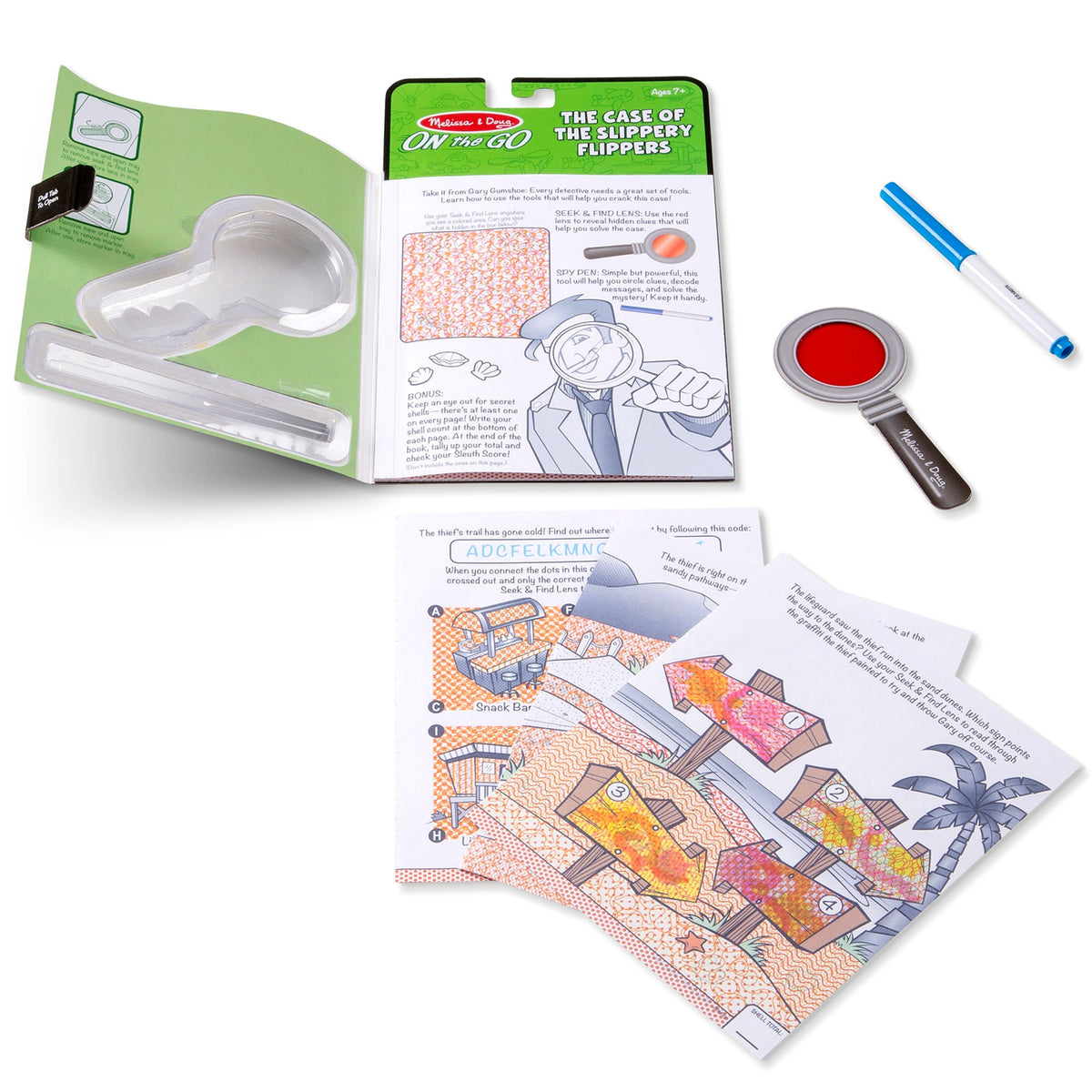 On the Go™ Secret Decoder Activity Books 3-Pack: Slippery Flippers, Runaway Ruby, Game Book F2