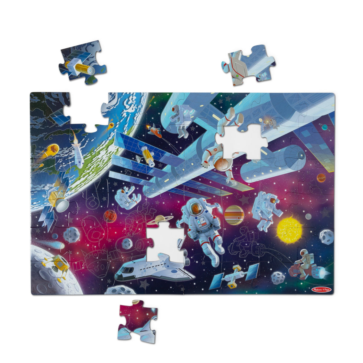 Outer Space Glow-in-the-Dark Floor Puzzle – 48 Pieces R0