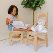 Pair of Solid Wood Chairs 2-Piece Set T1