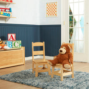 Pair of Solid Wood Chairs 2-Piece Set T1