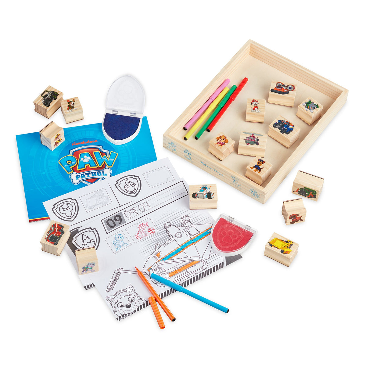 PAW Patrol Wooden Stamps Activity Set E0