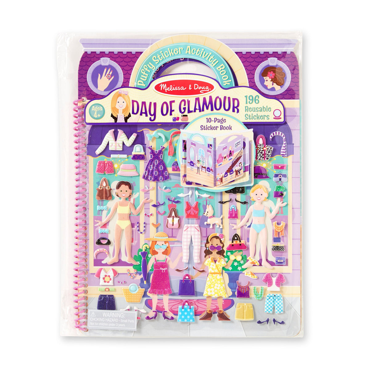 Puffy Sticker Activity Book - Day of Glamour G9