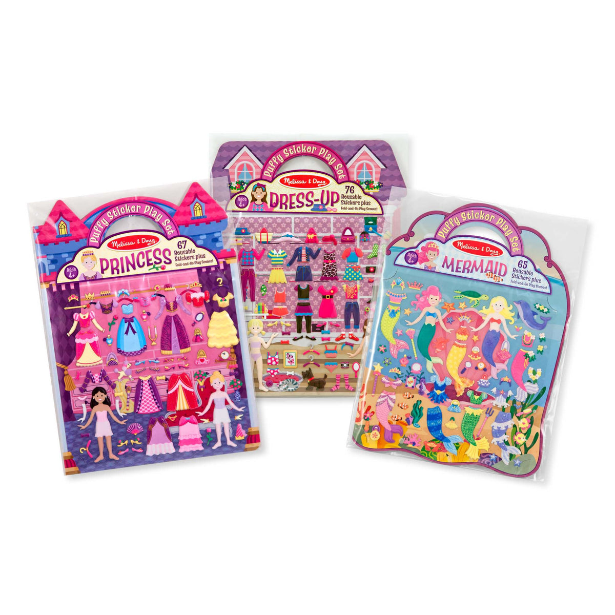 Puffy Sticker Bundle - Dress-Up, Princess and Mermaid O6