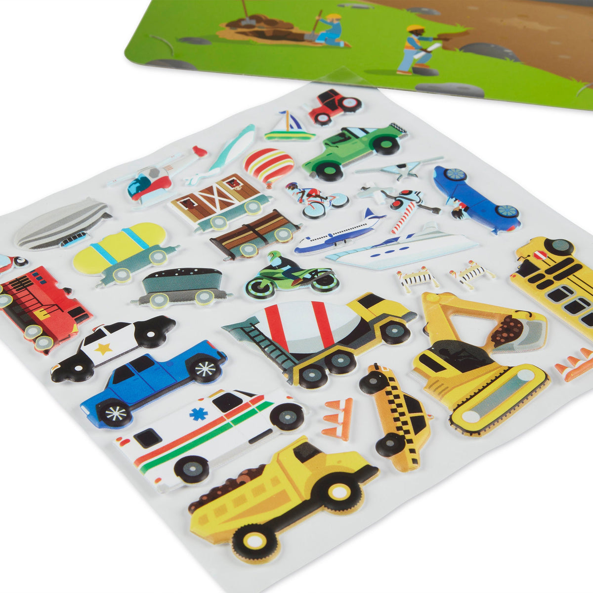 Puffy Sticker Play Set - Vehicles X7