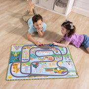 Race Around the World Tracks Floor Puzzle - 48 Pieces A0