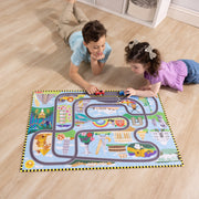 Race Around the World Tracks Floor Puzzle - 48 Pieces A0