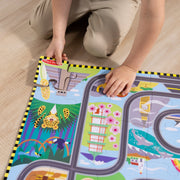 Race Around the World Tracks Floor Puzzle - 48 Pieces A0