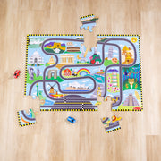 Race Around the World Tracks Floor Puzzle - 48 Pieces A0