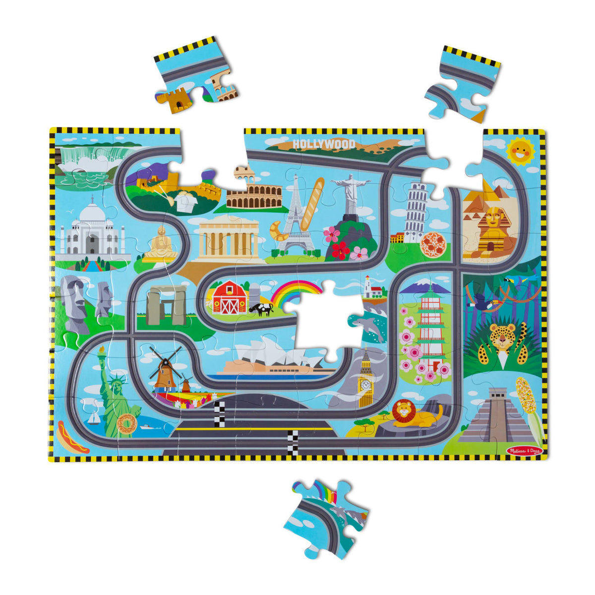 Race Around the World Tracks Floor Puzzle - 48 Pieces P6