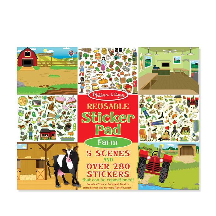 Reusable Sticker Pad - Farm A4