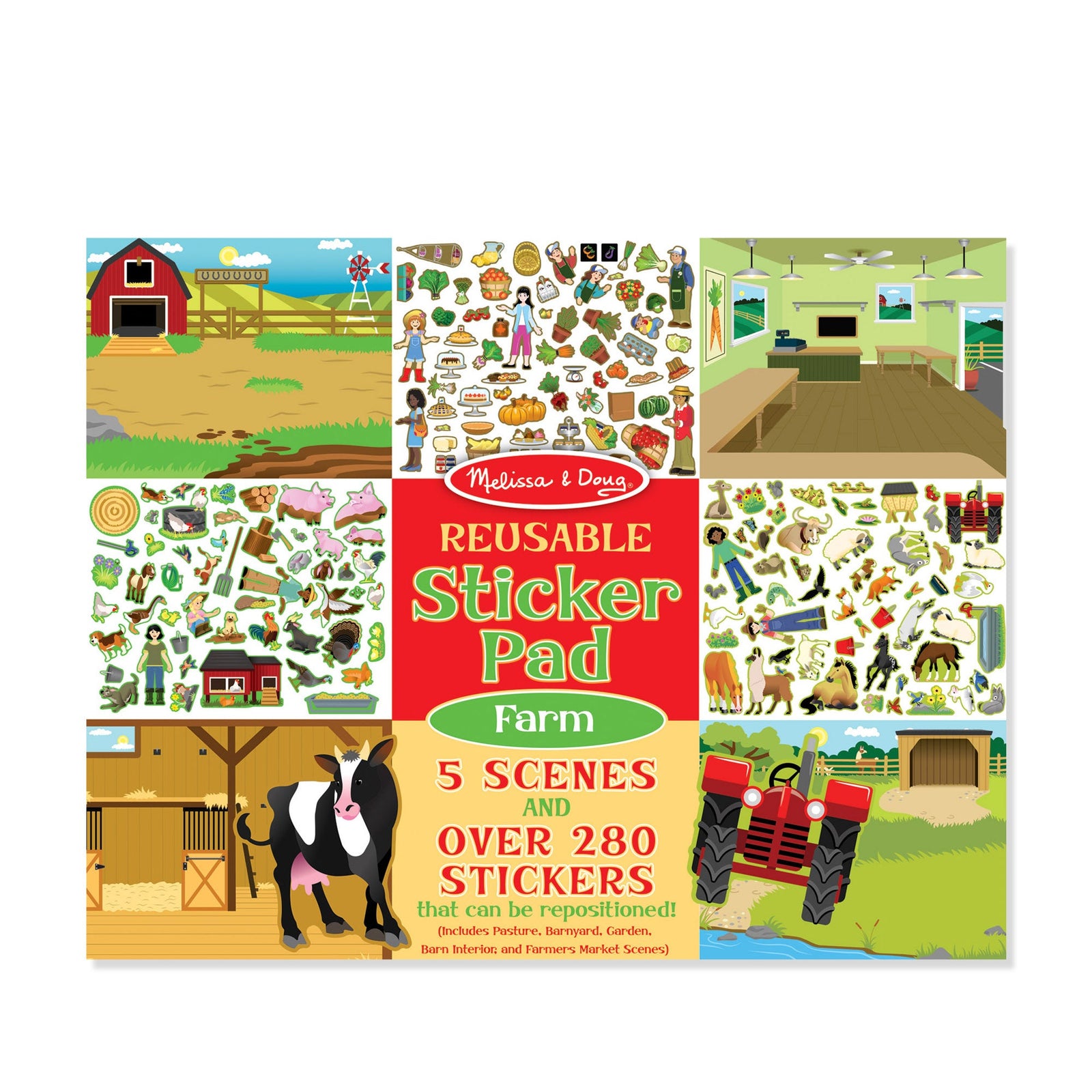 Reusable Sticker Pad - Farm K6
