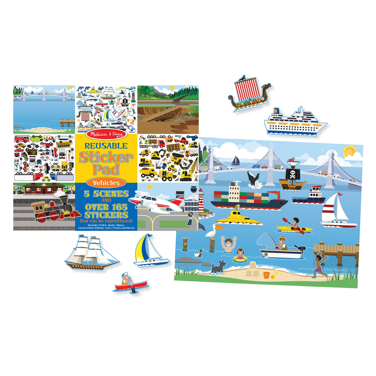 Reusable Sticker Pad - Vehicles D6