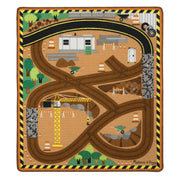 Round the Construction Zone Work Site Rug & Vehicle Set O6