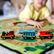 Round the Rails Train Rug M1