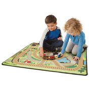 Round the Rails Train Rug M1