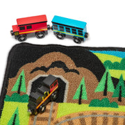 Round the Rails Train Rug M1