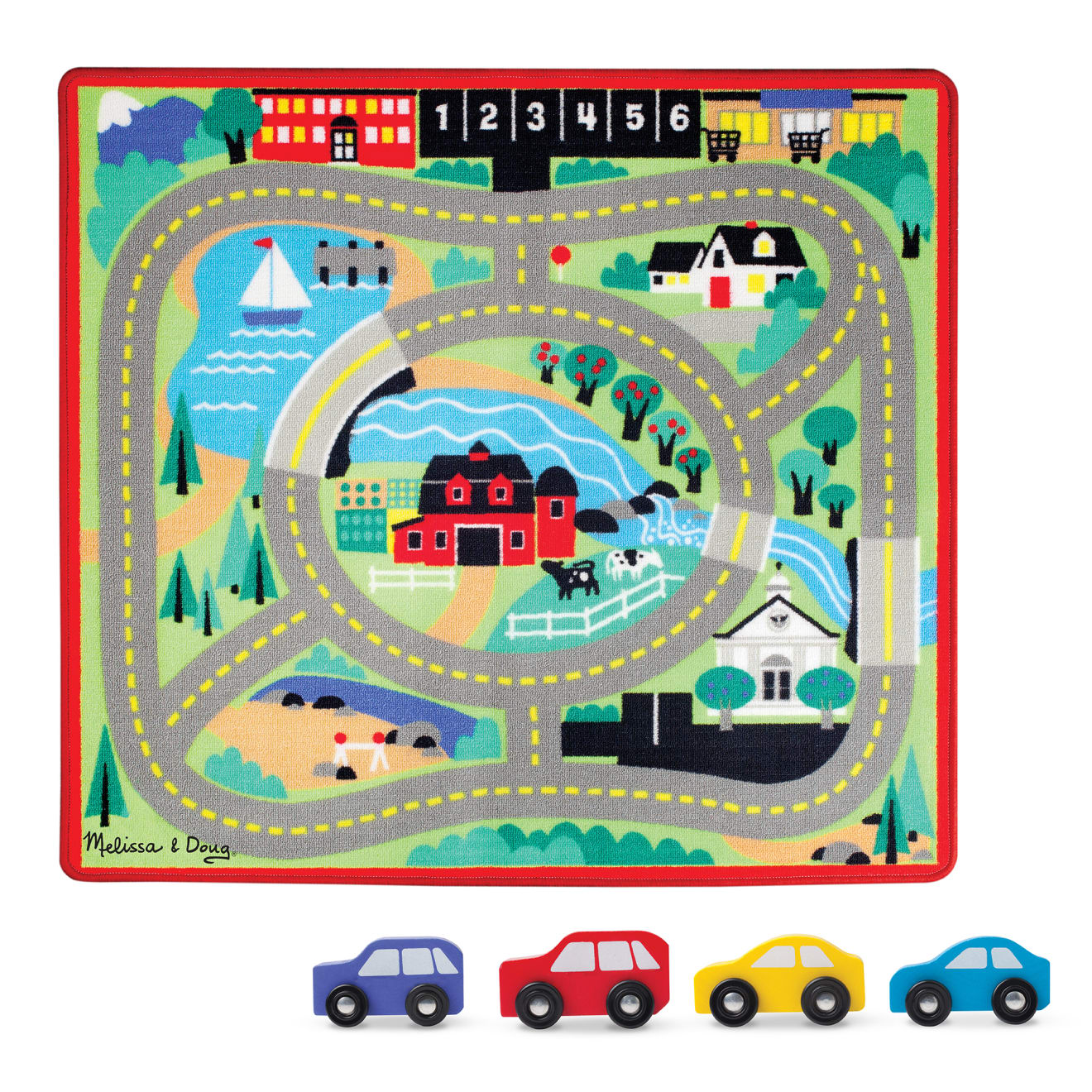 Round the Town Road Rug & Car Set V1