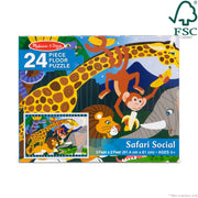 Safari Social Floor Puzzle - 24 Pieces O0