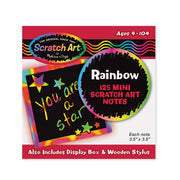 Scratch Art Rainbow Mini Notes _Box of 125 J7