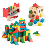 Stack, Sort & Pound Wooden Toy Collection H4