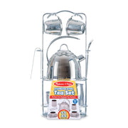 Stainless Steel Tea Set with Storage Stand F6