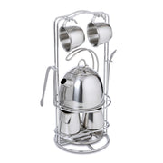 Stainless Steel Tea Set with Storage Stand F6